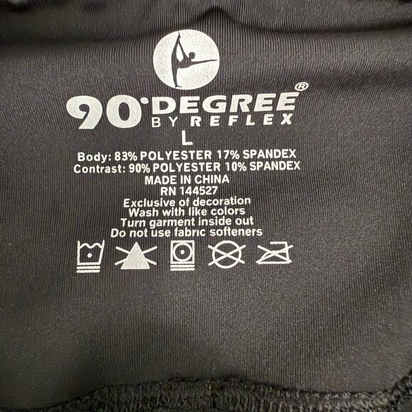 90 Degree Black Cropped Leggings Size Large - Picture 10 of 10